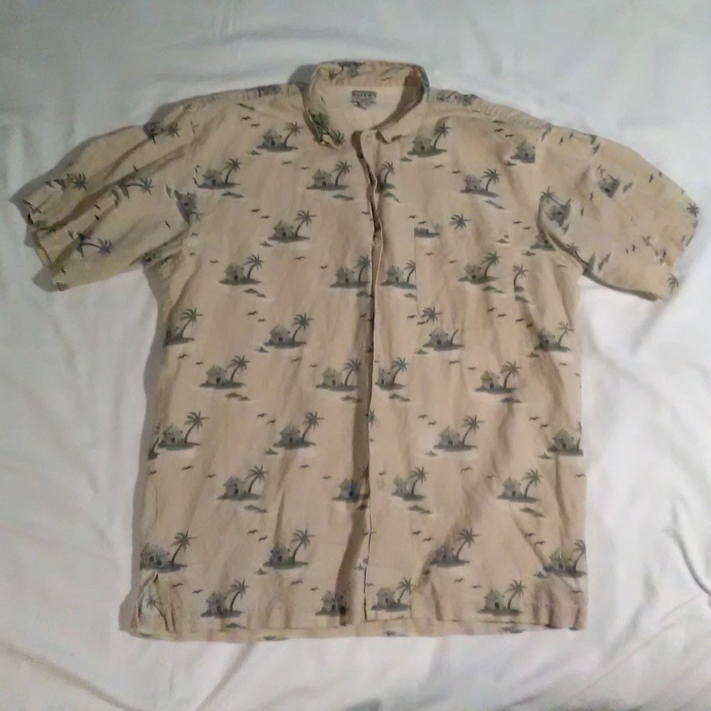 Bugle Boy Original men's short sleeve button up LG